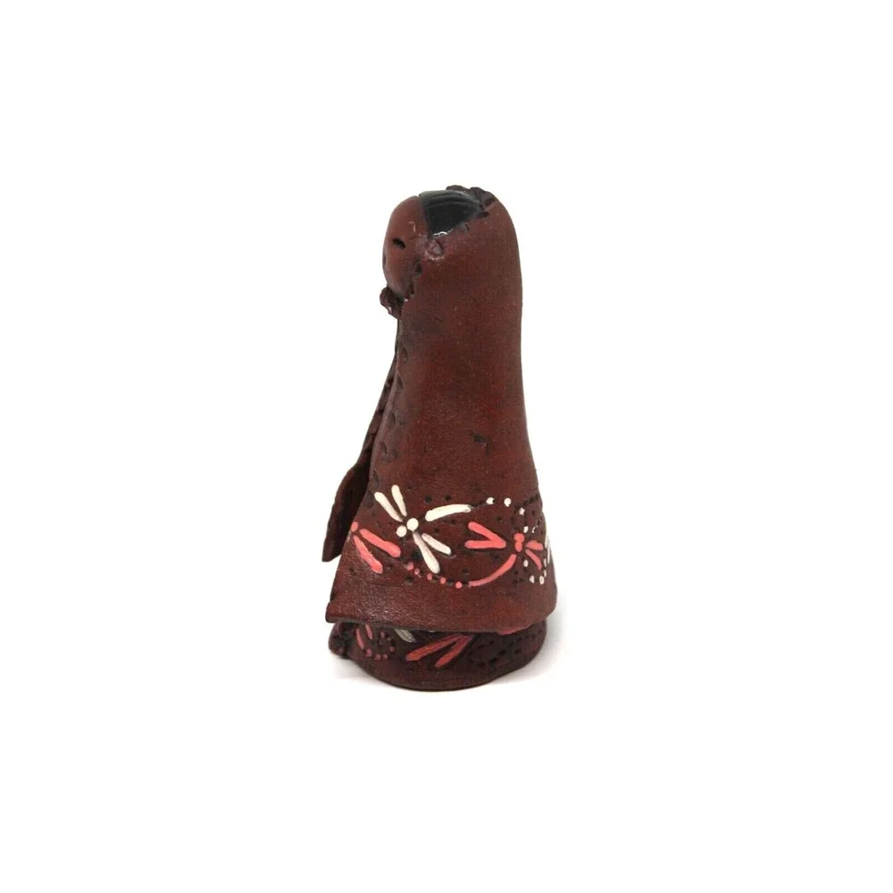 Mid-Eastern Traditional Woman Sculpture/Figurine Terra Cotta 4.5